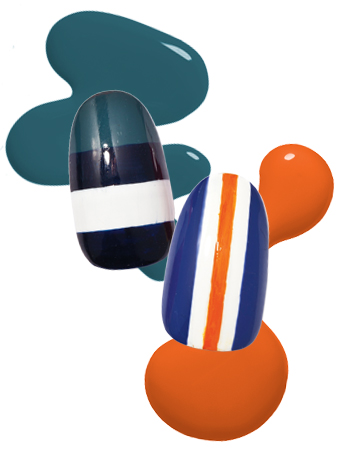 Football Nail Art - Denver Broncos - Seattle Seahawks