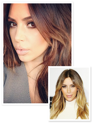 Kim Kardashian Brunette 2014