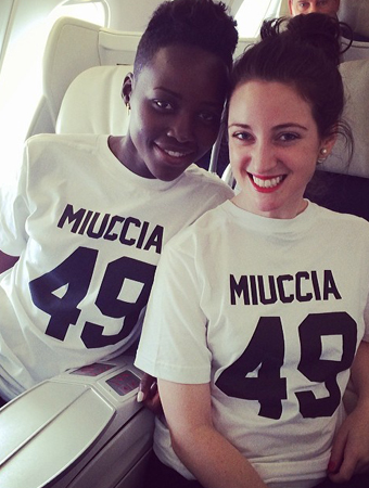 Lupita Nyong'o and Micaela Erlanger