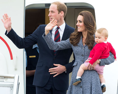 Prince William, Kate Middleton and Prince George