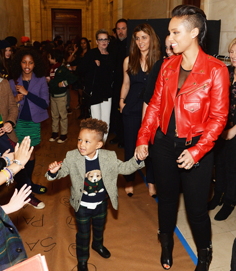 Alicia Keys's son, Egypt, at the Ralph Lauren children's show
