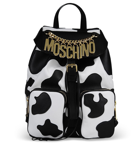 Moschino cow prints on the runway