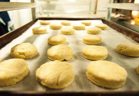 Strawberry shortcakes in progress