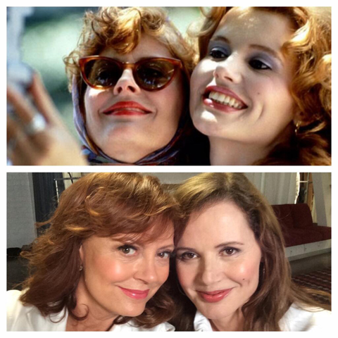 Susan Sarandon and Geena Davis Thelma and Louise Selfie