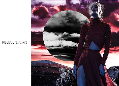 Rosie Huntington-Whiteley in Prabal Gurung's Fall 2014 Campaign