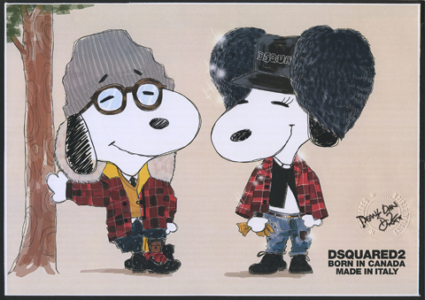 Snoopy and Belle in Fashion by Dsquared2