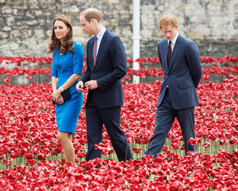 Kate Middleton, Prince William, and Prince Harry
