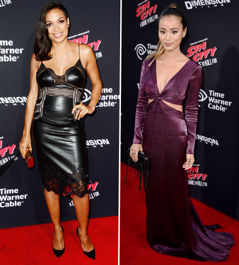 Rosario Dawson and Jamie Chung at Sin City Premiere