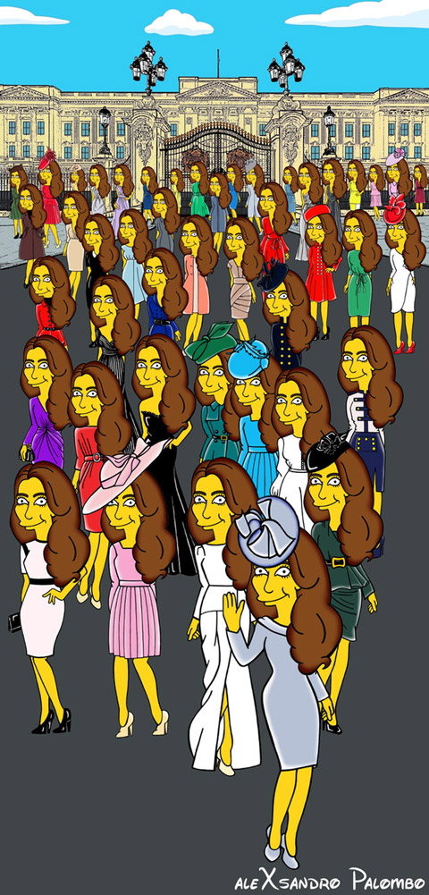 Kate Middleton as The Simpsons
