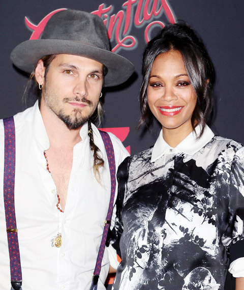 Zoe Saldana and Marco Perego