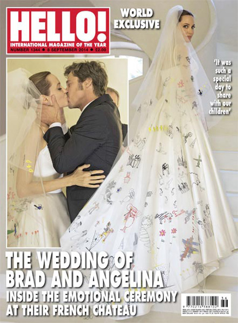 Angelina Jolie Brad Pitt wedding Hello cover