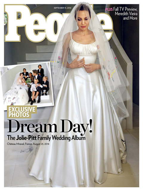 Angelina Jolie Brad Pitt wedding People cover