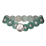 Leather-and-metal disc belt, Nikki Jaggs.