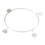 Sterling-silver bangle with silver disks, A by Andrea Barna.