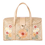 Embroidered straw tote, Ann Taylor Loft.