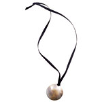 Oyster shell on grosgrain ribbon, Elizabeth Brady Jewelry.