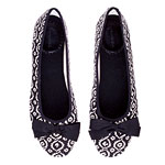 Cotton canvas flats with bow, Old Navy.