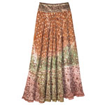 Embroidered silk skirt with belt, Lotta Stenson.