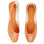 Leather cut-out flats, J. Jill.
