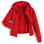 Cotton fleece hoodie, American Apparel.