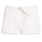 Belted cotton shorts, Calvin Klein.