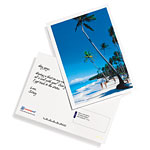 Personalized postacard with white border, 