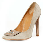 Camel suede heel with buckle, Balenciaga by Nicolas Ghesqui.