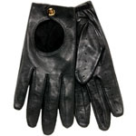 Black lambskin gloves, Gucci.