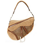 Shearling and leather saddle bag, Dior by John Galliano.