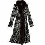 Silver fur jacket with brown fur trim, Dolce & Gabbana.