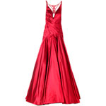 Red satin gown, Elie Saab.