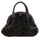 Fur and leather bag, Salvatore Ferragamo.