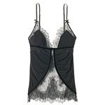 Black lace top, Gucci.