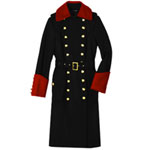 Wool with gold buttons military-style coat, H&M.