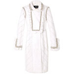 White broadtail princess coat with Bullion trim, J. Mendel.