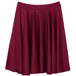 Cranberry wool circle skirt, Kenneth Cole New York.