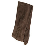 Elbow-length suede gloves, Prada.