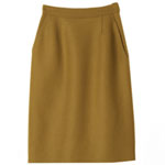 Wool camel skirt, Prada.