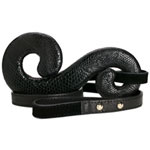 Black belt with leather horns, Roberto Cavalli.