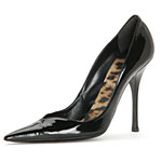 Black patent leather pumps, Roberto Cavalli.