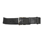 Black calf belt with stirrup buckle, Ralph Lauren.