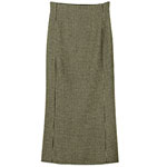 Black and cream houndstooth skirt, Ralph Lauren.