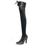 Black thigh-high boots, Stella McCartney.