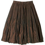 Chocolate taffeta skirt, Sportmax.