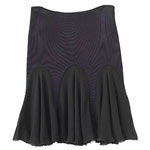 Black silk chiffon skirt, Versace.