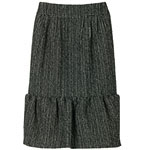 Black and white cashmere wool tulip skirt, Yves Saint Laurent.