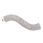 Seven-row bracelet of sterling-silver-plate and Swarovski crystals, Alex and Ani.