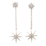 Sterling-and-crystal Jeweled Star earrings (2" long) with removable drops, Jeweled Star.
