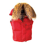 Raccoon-fur-trimmed Puffer vest, Burberry.