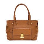 Nadine leather bag in Cuoio with gold-tone hardware (also in white, Elaine Turner.